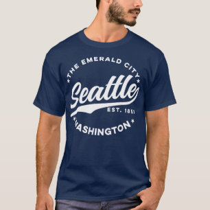 Vintag Seattle Emerald City Washington USA T-Shirt