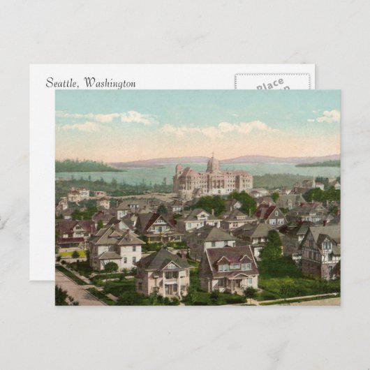 Vintag Seattle Postkarte (Vorne/Hinten)