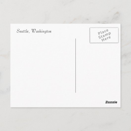 Vintag Seattle Postkarte (Rückseite)