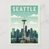 Vintag Seattle Postkarte (Vorderseite)