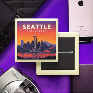 Vintag Seattle Washington Button