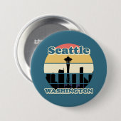 Vintag Seattle Washington Button (Vorne & Hinten)