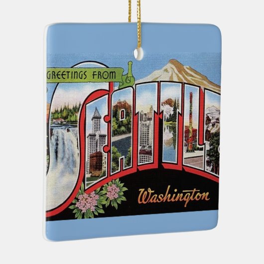 Vintag Seattle Washington Ornament (Rechts)