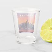 Vintag Seattle Washington Schnapsglas (Rückseite)