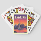 Vintag Seattle Washington Spielkarten (Rückseite)