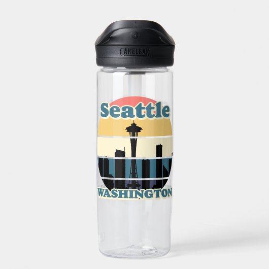 Vintag Seattle Washington Trinkflasche (Rückseite)
