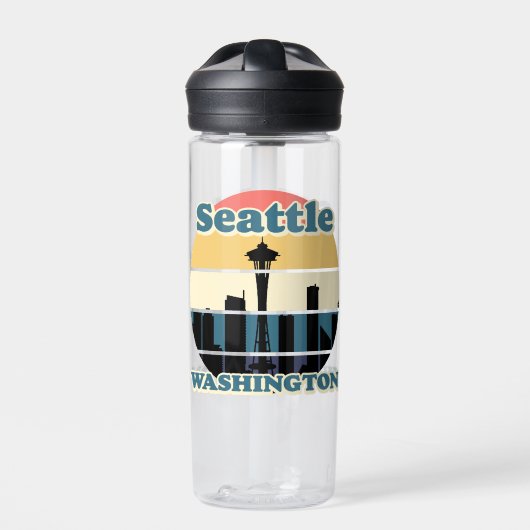 Vintag Seattle Washington Trinkflasche (Vorderseite)