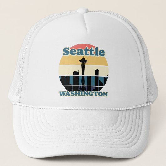 Vintag Seattle Washington Truckerkappe (Vorderseite)