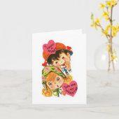 Vintag Secret Valentine Karte (Gelbe Blume)