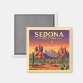 Vintag Sedona Arizona Magnet (Vorderseite/Rückseite)
