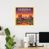 Vintag Sedona Arizona Poster (Heimbüro)