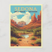 Vintag Sedona Arizona Postkarte (Vorderseite)
