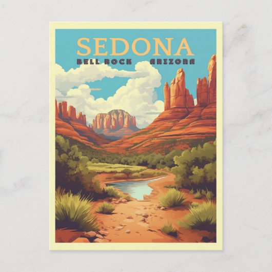 Vintag Sedona Arizona Postkarte (Vorderseite)
