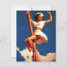 Vintag Segelboot Button UP Girl