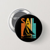 Vintag Segelboot Crew Bootshauptboot Button (Vorne & Hinten)