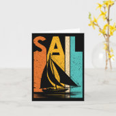 Vintag Segelboot Crew Bootshauptboot Karte (Gelbe Blume)
