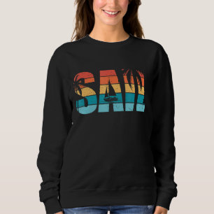 Vintag Segelboot Retro Sunset Segelschiff Segelboo Sweatshirt