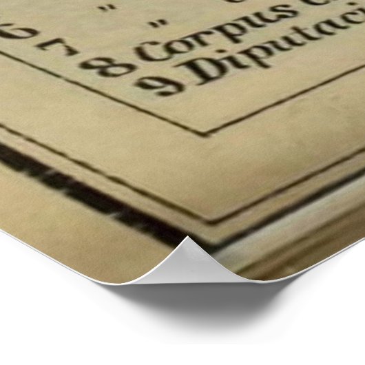 Vintag Segovia Spanien Karte (1913) Poster (Ecke)