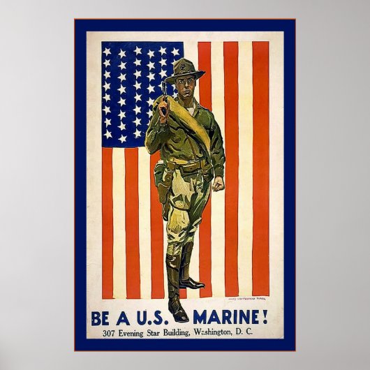 Vintag Sei ein U.S. Marine! Poster (Vorne)