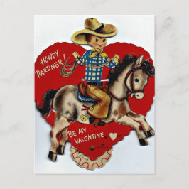 Vintag sein, mein Valentine Cowboy Feiertagspostkarte