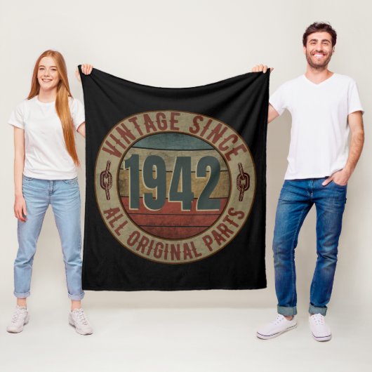 VINTAG SEIT 1942 ALLE URSPRUNGSTEILE FLEECEDECKE (Beispiel)