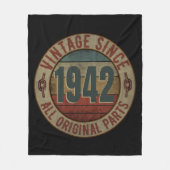 VINTAG SEIT 1942 ALLE URSPRUNGSTEILE FLEECEDECKE (Vorderseite)