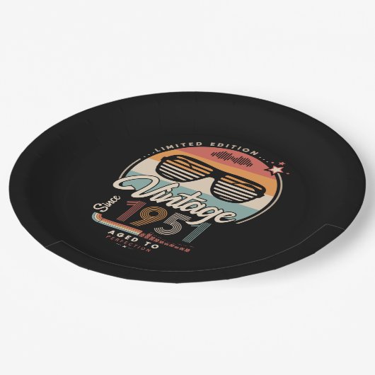 Vintag seit 1951 pappteller (Schrägansicht)