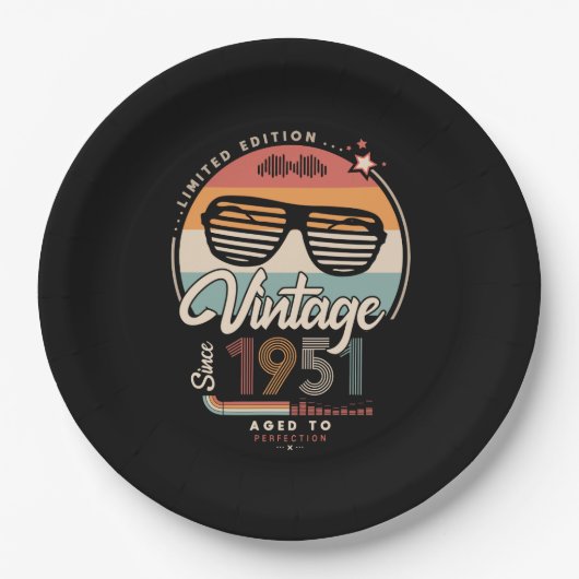 Vintag seit 1951 pappteller (Vorderseite)