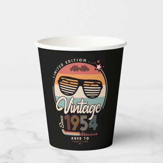 Vintag seit 1954 pappbecher (Vorderseite)