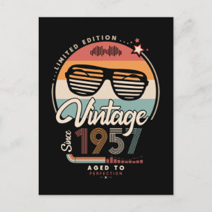 Vintag seit 1957 postkarte