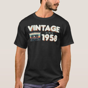 Vintag seit 1958 Nostalgische und Vintage Musik Ge T-Shirt
