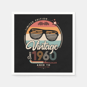 Vintag seit 1960 Postkarte Serviette