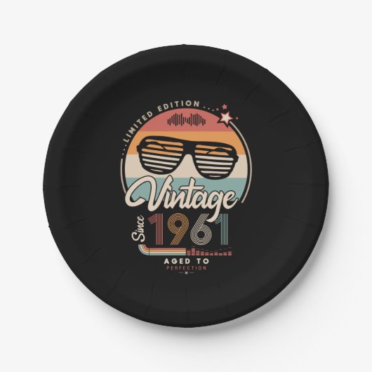 Vintag seit 1961 pappteller (Vorderseite)