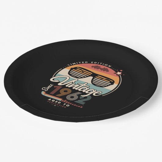 Vintag seit 1962 pappteller (Schrägansicht)