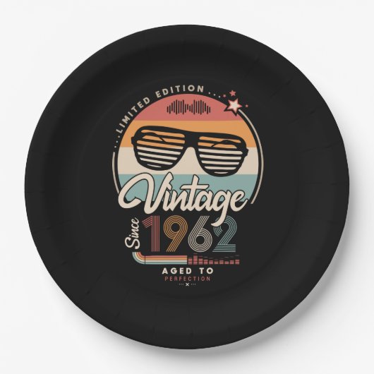 Vintag seit 1962 pappteller (Vorderseite)