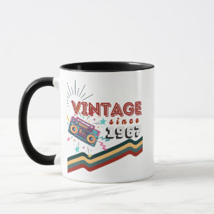 Vintag seit 1967 Nostalgische und Vintage Musik Tasse