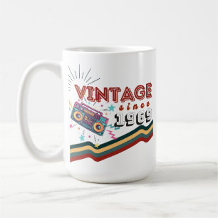Vintag seit 1969 Nostalgische und Vintage Musik Kaffeetasse