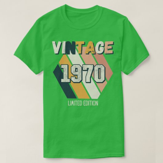 Vintag seit 1970 Geburtstag Retro Spaß T-Shirt (Design vorne)