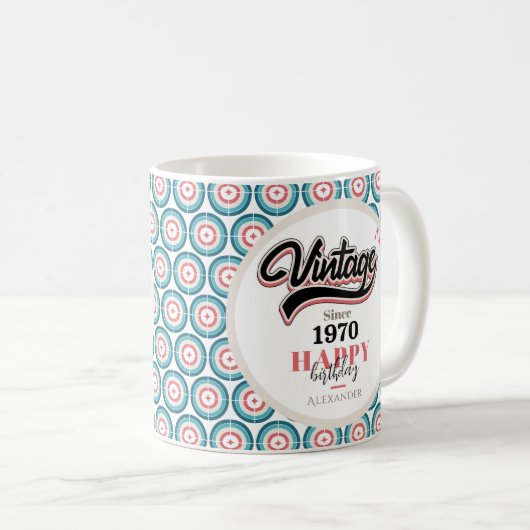 Vintag seit - 1970 kaffeetasse (VorderseiteRechts)