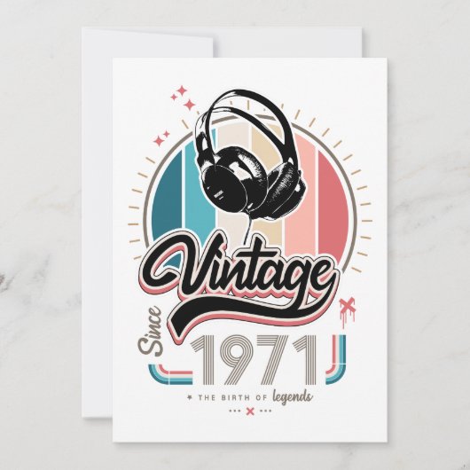Vintag seit 1971 einladung (Vorderseite)