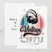 Vintag seit 1971 einladung (Vorne/Hinten)