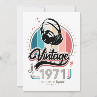 Vintag seit 1971 einladung