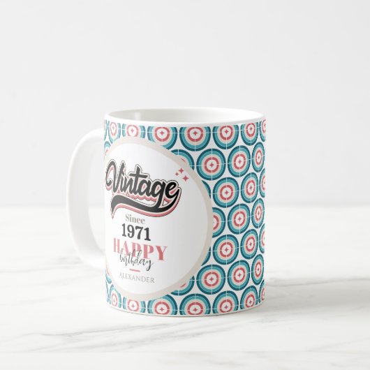 Vintag seit - 1971 kaffeetasse (Vorderseite Links)