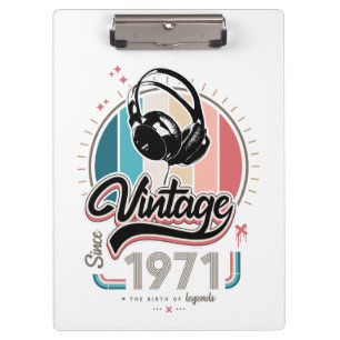 Vintag seit 1971 klemmbrett