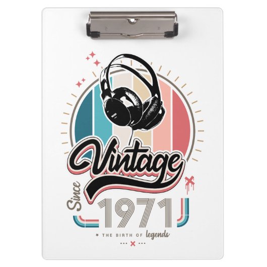 Vintag seit 1971 klemmbrett (Vorderseite)