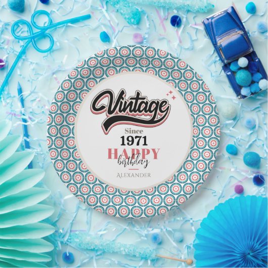 Vintag seit - 1971 pappteller (Party)