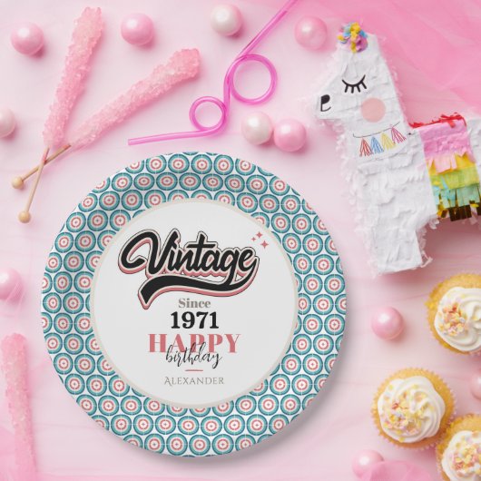 Vintag seit - 1971 pappteller (Party)