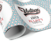 Vintag seit - 1972 geschenkpapier (Rolleneckpunkt)