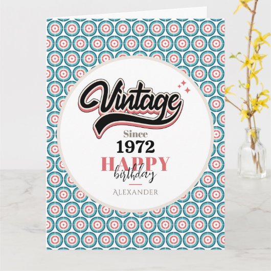 Vintag seit - 1972 karte (Gelbe Blume)