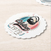 Vintag seit 1972 Kopfhörer Untersetzer (angewinkelt)